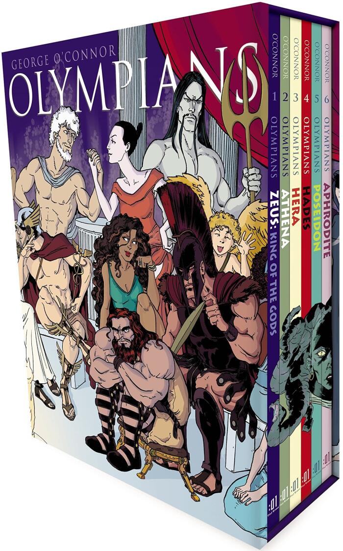 Zeus, Athena, Hera, Hades, Poseidon, Aphrodite