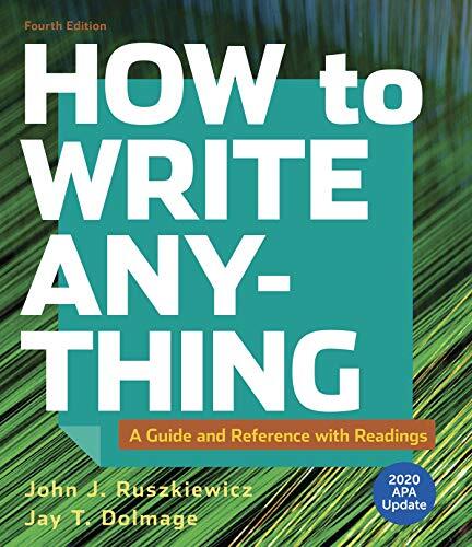 How to Write Anything with Readings (2020 APA Update): A Guide and Reference