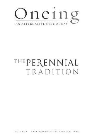 Oneing: The Perennial Tradition