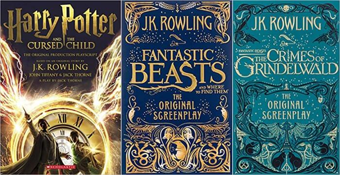 Harry Potter and the Cursed Child Parts One and Two, The Crimes of Grindelwald, Fantastic Beasts and Where to Find Them by J.K. Rowling 3 Books Collection Set Paperback– FEB 2, 2022