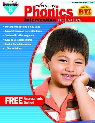 Newmark Learning Grade K Everyday Intervention Activities Aid for Phonics
