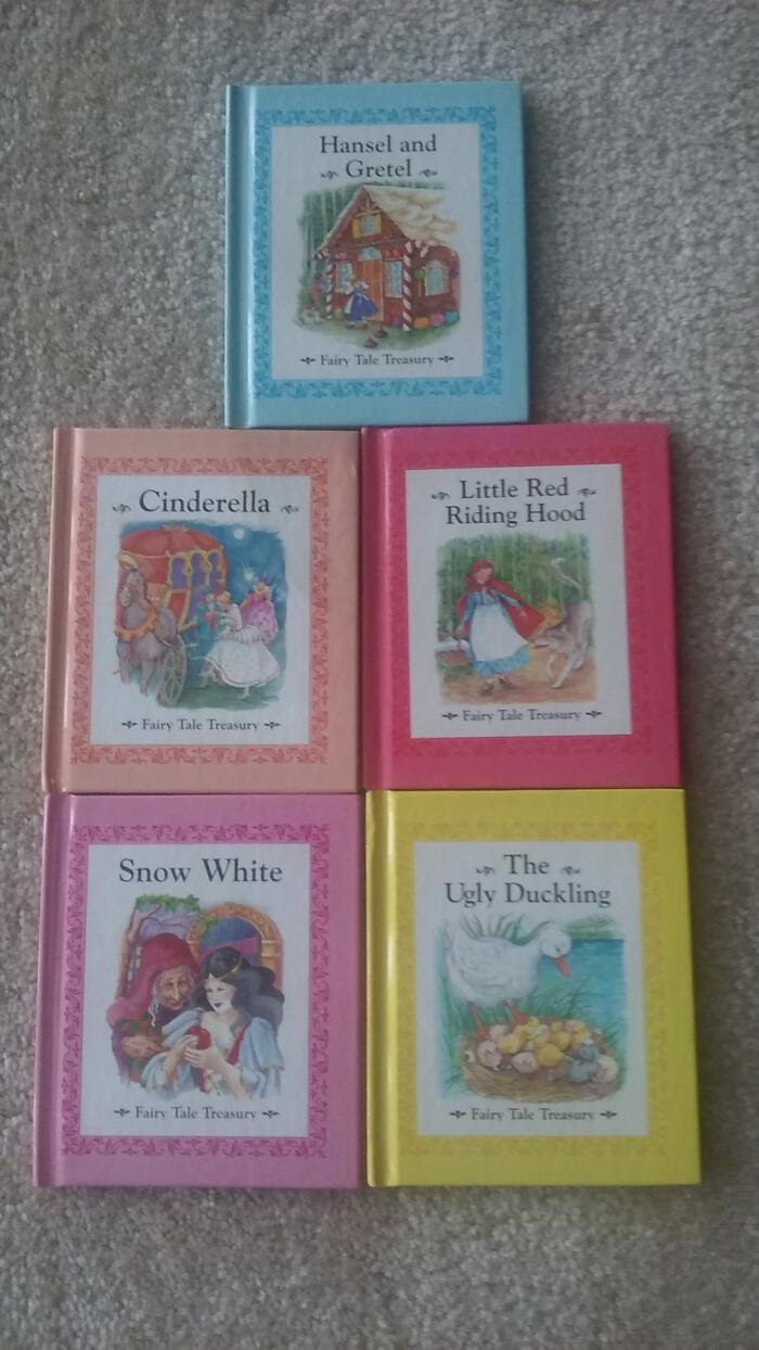Lot of 5 Fairy Tale Treasury Hardcover Books Duckling Snow White Cinderella