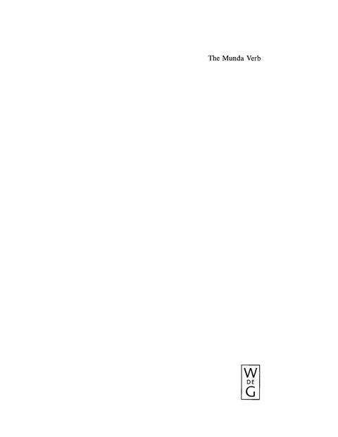 The Munda Verb: Typological Perspectives