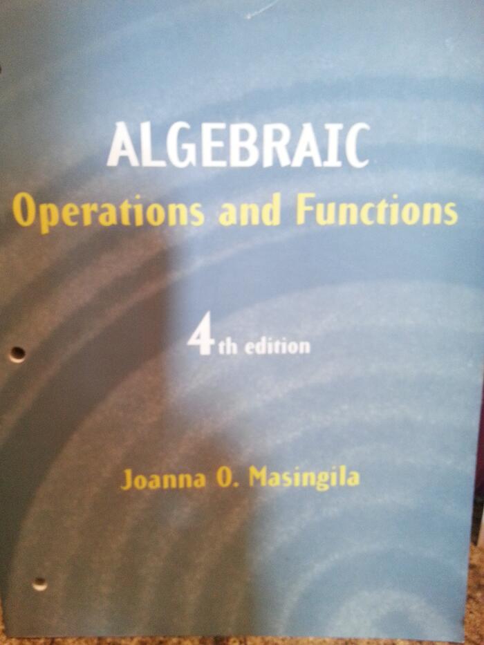 Algebraic Operations and Functions