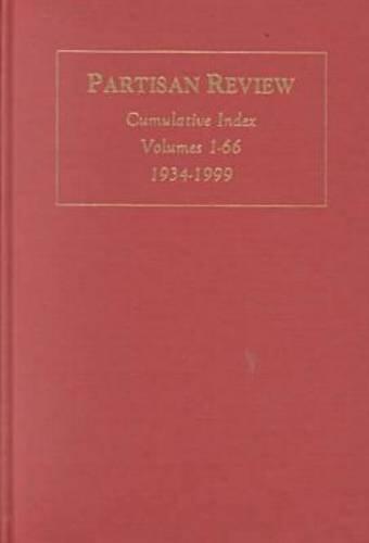 Partisan Review: Cumulative Index (Volumes 1-66, 1934-1999)