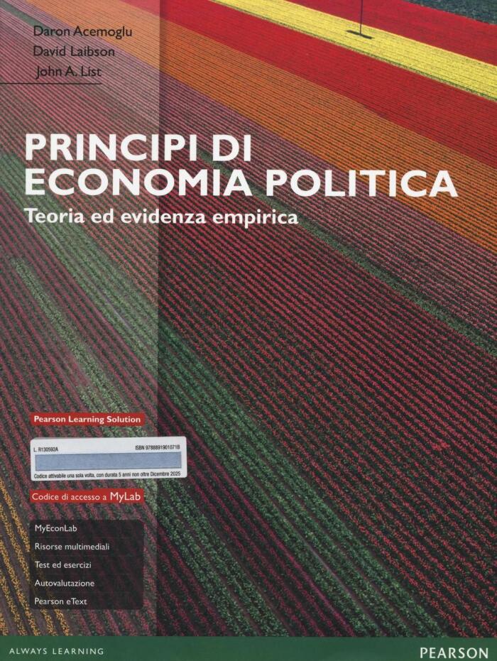 Principi di economia politica. Teoria ed evidenza empirica