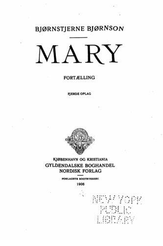 Mary, fortaelling