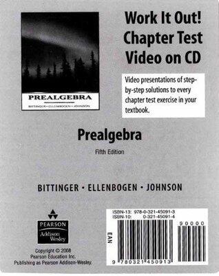 Work it Out! Chapter Test Video on CD for Prealgebra