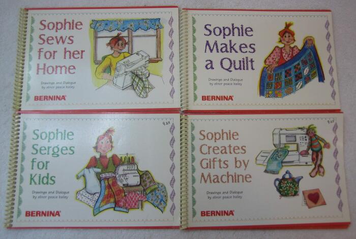 Set of Four Sophie Books: Sophie Creates Gifts by Machine, Sophie Makes a Quilt, Sophie Sews for Her Home and Sophie Serges for Kids