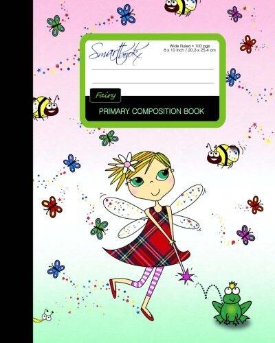 Primary Composition Book - Fairy: Kids School Exercise Book with Butterflies, Bees & Frog