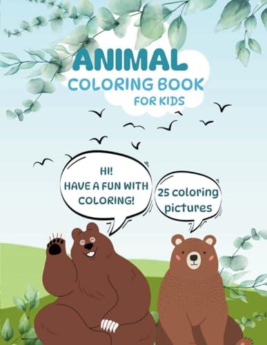 Animal coloring book for kids