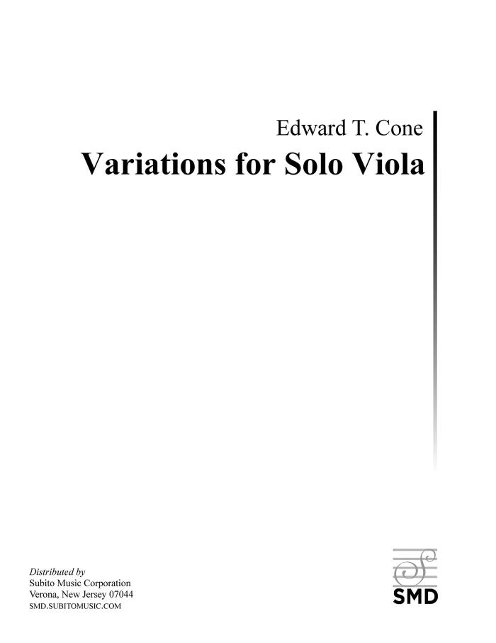 Variations for Solo Viola