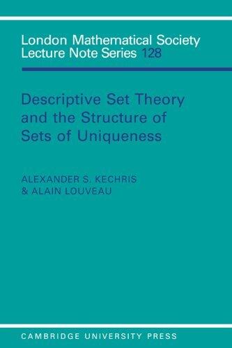 LMS: 128 Descriptive Set Theory (London Mathematical Society Lecture Note Series)