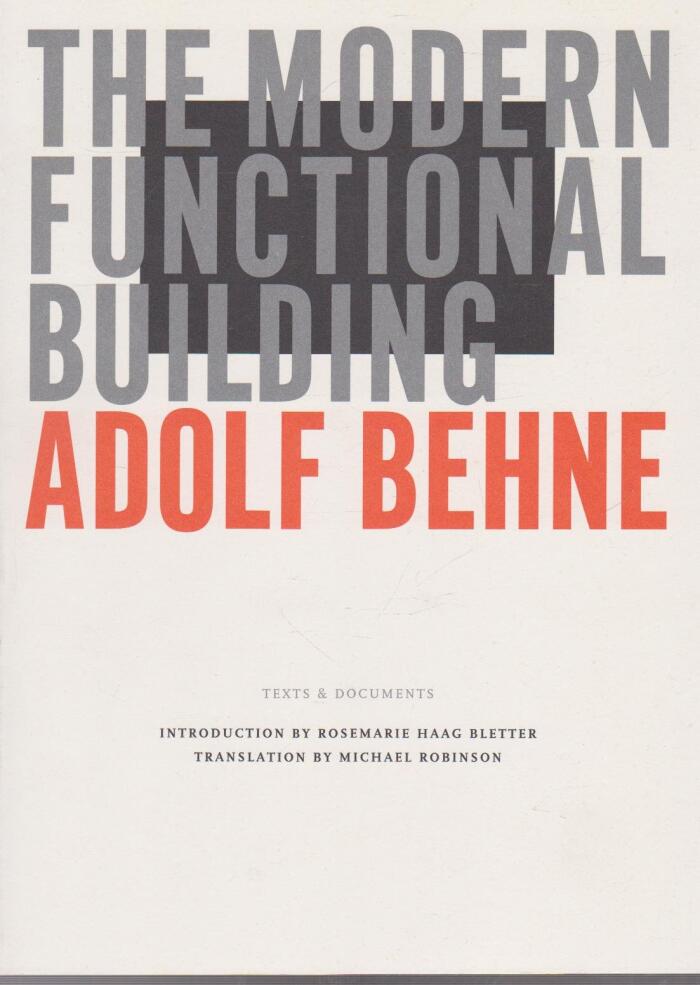 The Modern Functional Building (1926)