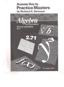 Structure & Method Answer Key, Practice Masters Book 2