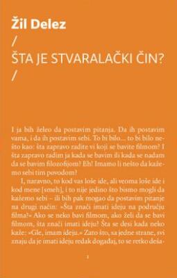 Šta Je Stvaralački Čin?