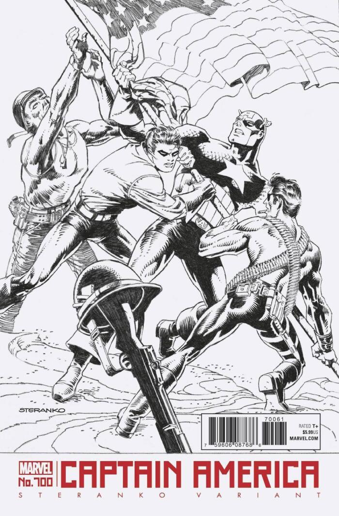 CAPTAIN AMERICA #700 STERANKO B&W VAR
