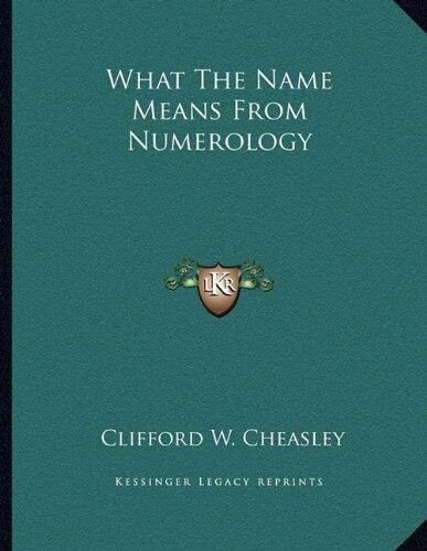 What The Name Means From Numerology