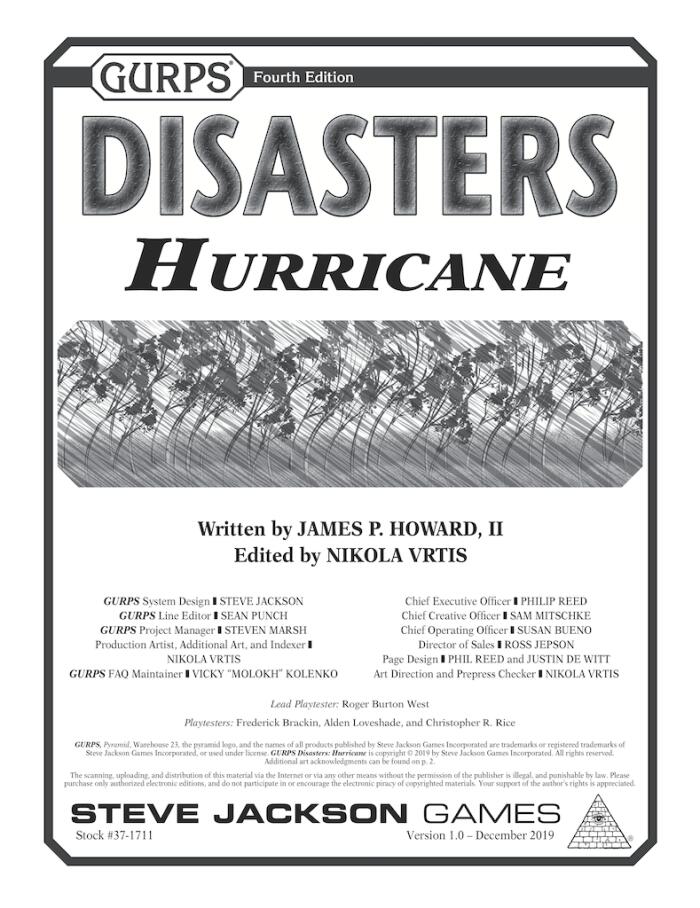 GURPS Disasters: Hurricane