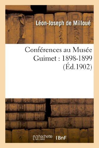 Conférences au Musée Guimet: 1898-1899