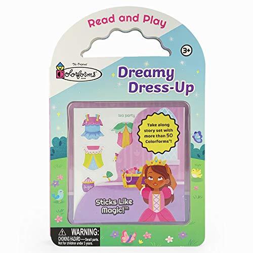 Colorforms Dreamy Dress-Up Princess - Reusable Sticker Activity Book Clings For Toddlers 2-5