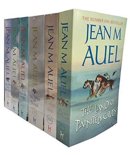 Jean M Auel 6 Books Earths Children Collection Set - The Clan of The Cave Bear, The Valley of Horses, The Mammoth Hunters, Plains of Passage, The Land of Painted Caves and The Shelters of Stone