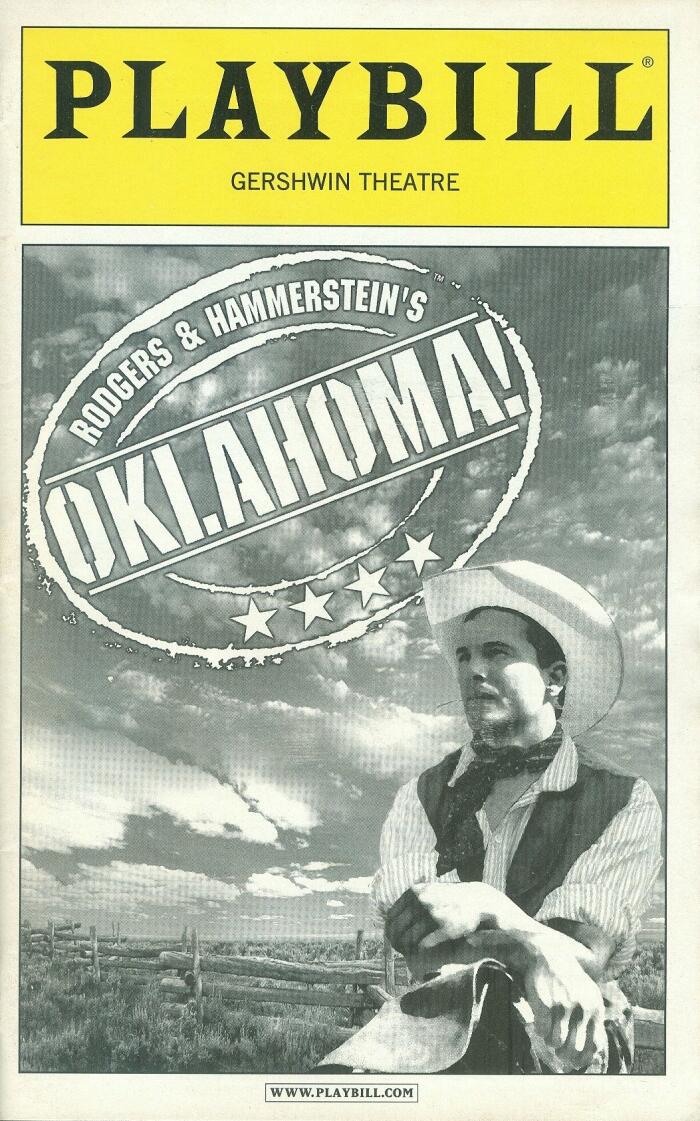 Playbill, Gershwin Theatre: Rodgers & Hammerstein's Oklahoma!, April 2002, Volume 118, Number 4 (Patrick Wilson, Josefina Gabrielle, Shuler Hensley, Jessica Boevers, Justin Bohon, Aasif Mandvi…