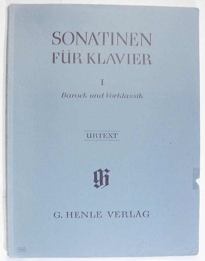 onatinen Fur Klavier I Barock und Vorklassik (Sonatinas For Piano- Baroque and Pre-classical) Original text