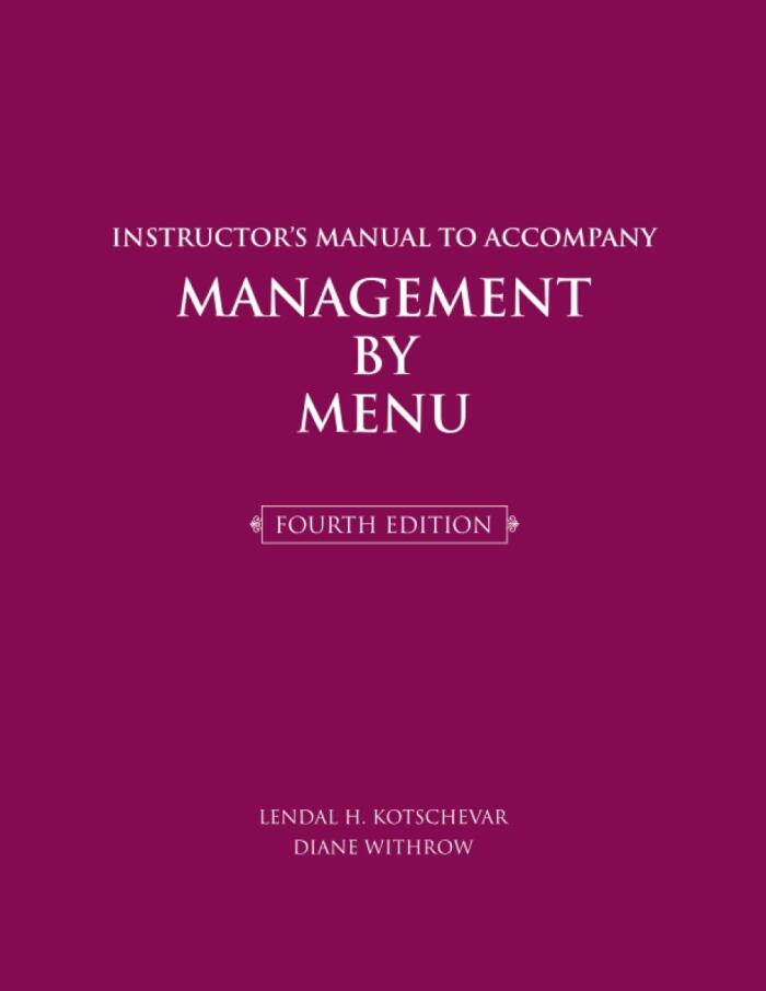 Management by Menu, Fourth Edition