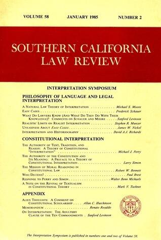Southern California Law Review Interpretation Symposium