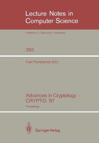 Advances in Cryptology - CRYPTO '87
