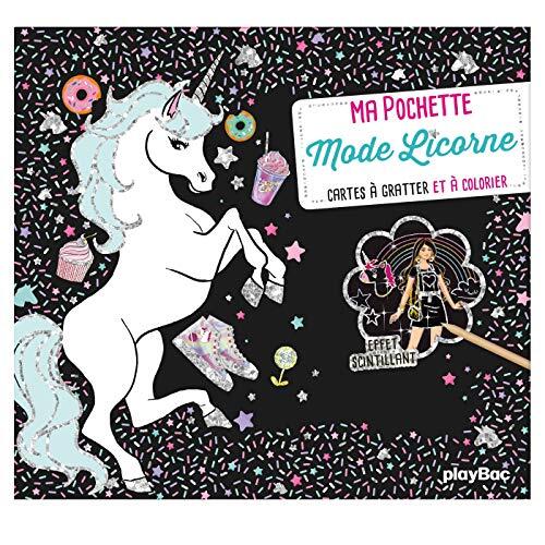 Ma pochette Mode Licorne - Cartes à gratter et à colorier
