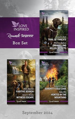 Love Inspired Suspense Box Set Sept 2024 (Trail of Threats, Unraveling Killer Secrets, Fugitive Search, Witness Escape, Sorority Cold Case, Hunted)