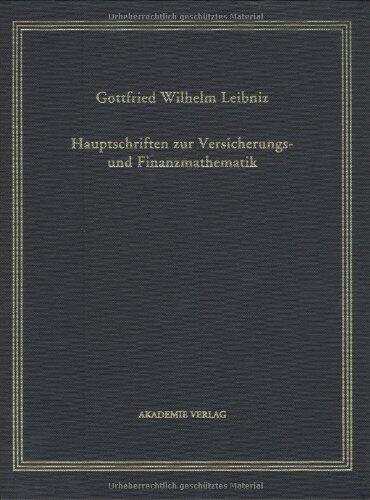Hauptschriften zur Versicherungs- und Finanzmathematik