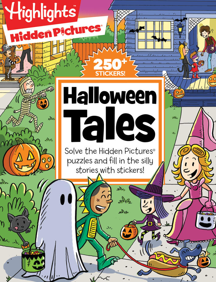 Halloween Tales: A Fill-in-the-Blank Halloween Kids Book with 48 Pages of Stickers, Stories and Hidden Pictures Puzzles for Silly Laughs