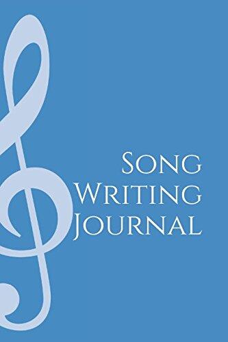 Song Writing Journal: 6" x 9" Lined/Manuscript Paper, 10 Staff Paper, 128 Pages, Blue