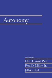 Autonomy: Volume 20, Part 2 (Social Philosophy and Policy)