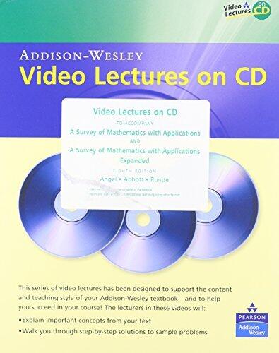 Video Lectures to Accompany a Survey of Mathematics with Applications, 8th & Expanded Edition