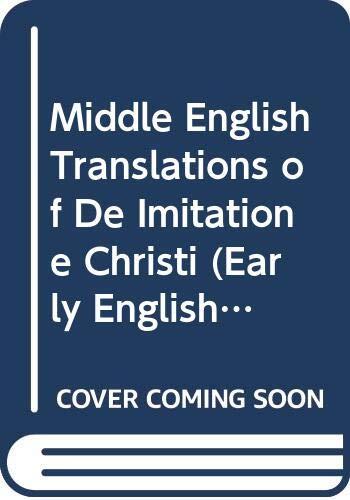 Middle English Translations of De Imitatione Christi