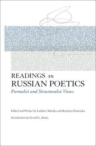Readings in Russian Poetics: Formalist and Structuralist Views
