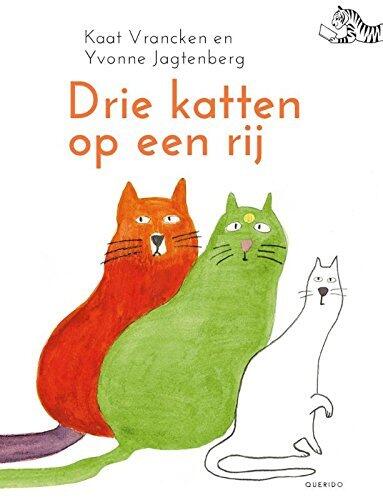 Drie katten op een rij