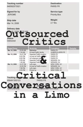 Outsourced Critics & Critical Conversations in a Limo: Art Fairs, Conversations, and Essays