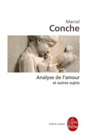 Analyse de l'amour et autres sujets (Biblio essais t. 32287)