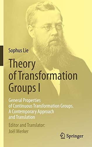 Theory of Transformation Groups (I)