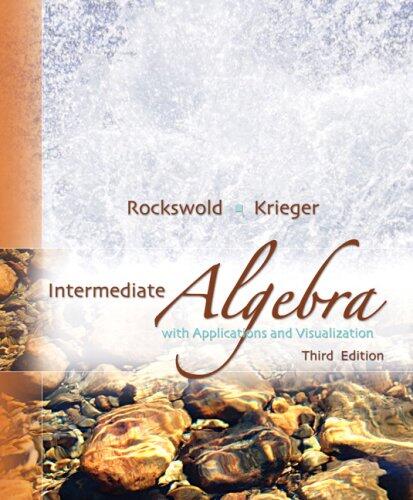 Intermediate Algebra with Applications and Visualization Value Package