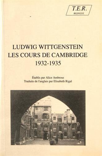 cours de cambridge 1932-1935