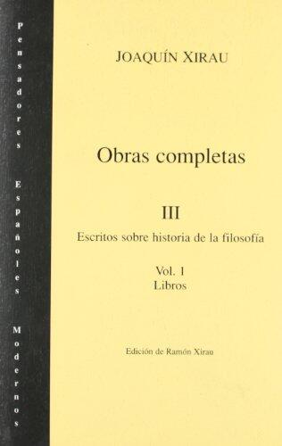OBRAS COMPLETAS 3 VOL 1. ESCRITOS SOBRE HISTORIA DE LA FILOSOFIA