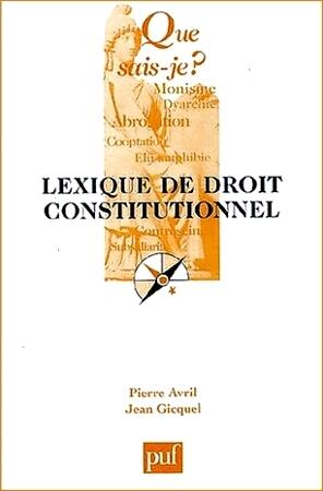 Lexique de droit constitutionnel
