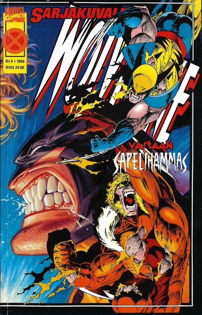 Sarjakuvalehti #8/1996: Wolverine vastaan Sapelihammas