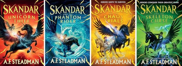 Skandar Series 4 Books Set - Skandar and the Unicorn Thief, Skandar and the Phantom Rider, Skandar and the Chaos Trials, and Skandar and the Skeleton Curse